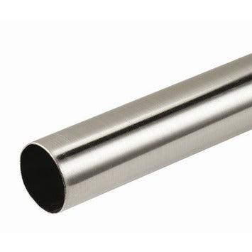Tringle à Rideau Chromée 3m - Tube Acier Inoxydable Ø25mm - Installation Facile
