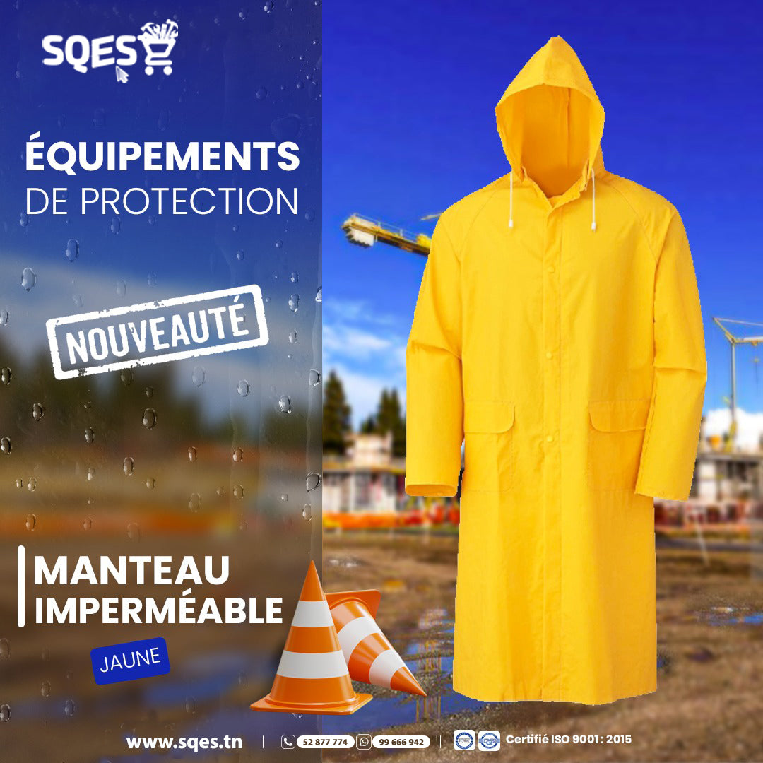 Manteau Imperméable Jaune - XL