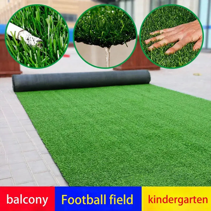 Gazon Artificiel 10mm - Pelouse Synthétique - Rouleau faux herbes Intérieur et Extérieur - SQES