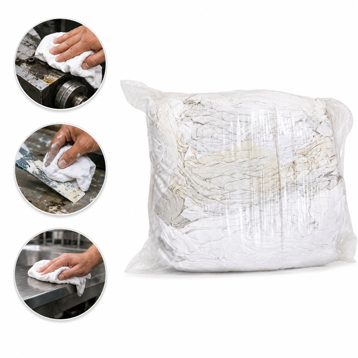 Chiffon industriel coton utilisations nettoyage machine surface inox