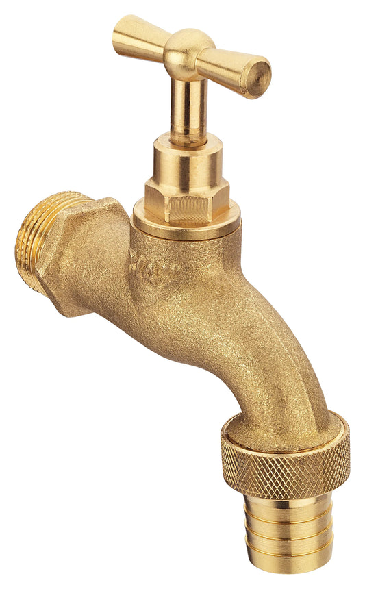 ROBINET JARDIN 15/21 17 BUSE ET ECROU LAITON JAUNE SOPAL - SQES