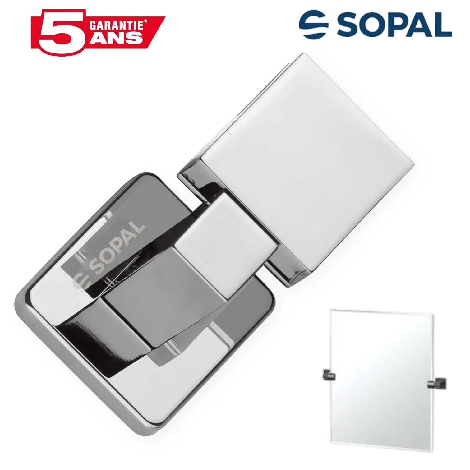 Support de miroir pivotant carré Ward - SOPAL SB88A04 - SQES