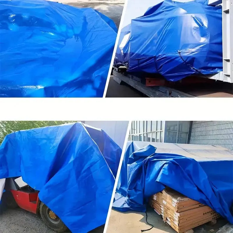 Bâche De Protection étanche Bleue Avec œillets - 4x5m - Idéale Pour Travaux, Bois, Mobilier - 9