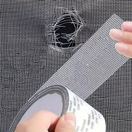 BOSS TAPE Ruban de Réparation pour Moustiquaire Autocollant, Réparation de Trous et Déchirures 50mmx2m - SQES