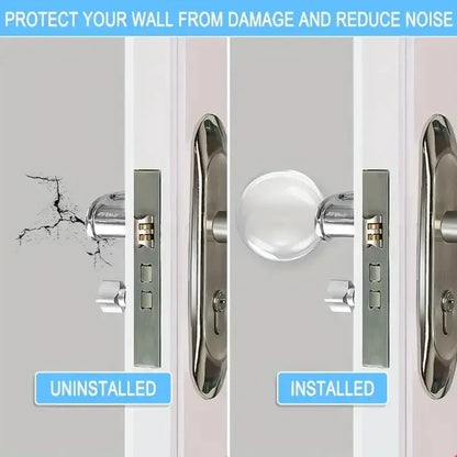 BOSS TAPE Butoir de poignet de Porte Adhésif en silicone transparent (4pcs) - SQES