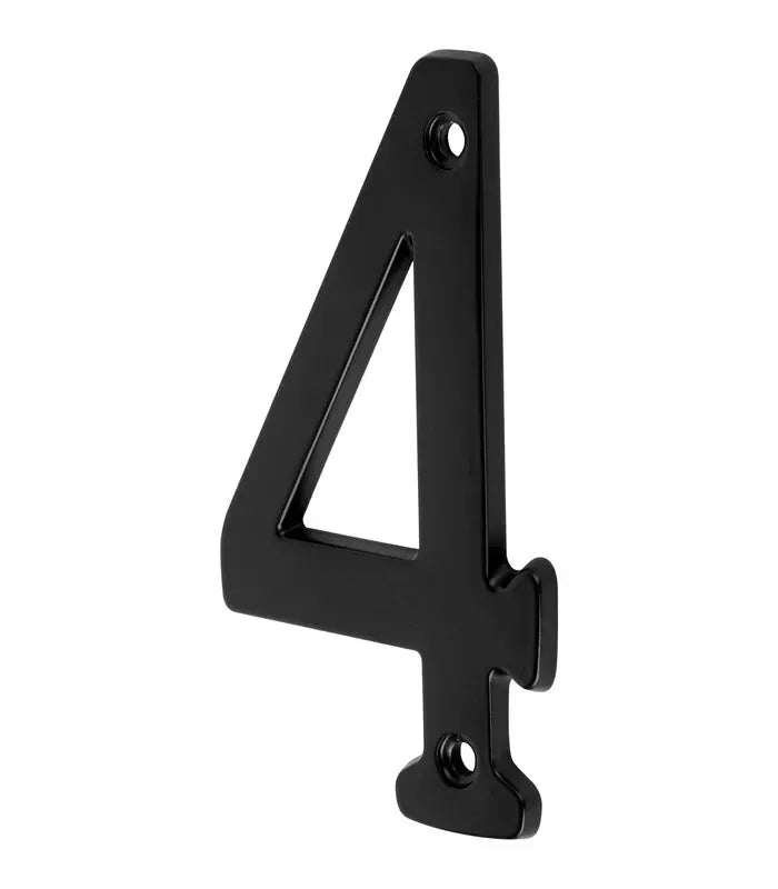 Numéro 4 de maison en plastique Noir - SQES