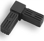 Connecteur de tube carrée 25mm 2 voies Noir - Lot 12pcs - SQES