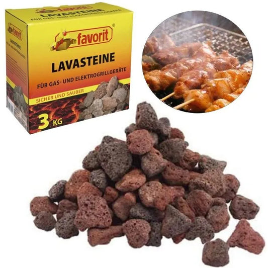 Pierre de lave pour barbecue, pierre de lave - 3kg - SQES