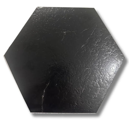 Panneaux autocollants de sol en PVC (6 pcs) imperméables et antidérapants hexagonaux 23cmx20cm, Noir - SQES