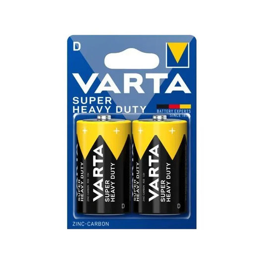 Piles chauffe bain - R20 - Type D - 1.5V - Carbon - 2 pcs - SQES