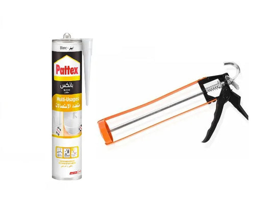 Silicone universel Transparent avec Pistolet ACEM - 280 ml - SQES