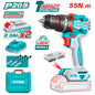 Visseuse à Percussion 20V - TOTAL TIDLI20558 - Kit Complet 55Nm avec 2 Batteries 2.0Ah et 50 Accessoires