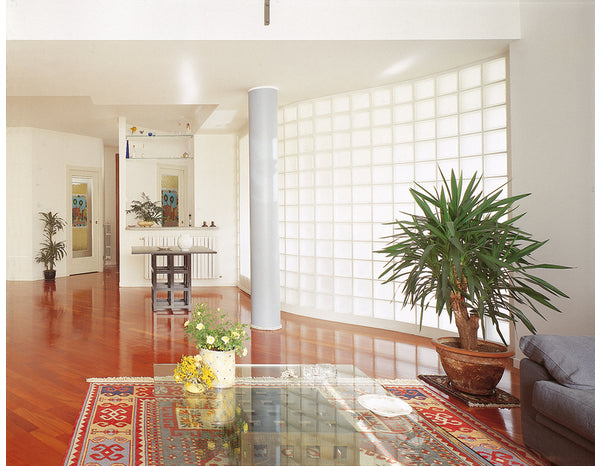 Brique de Verre Cloud 19x19x8cm - Effet Nuage Opaque