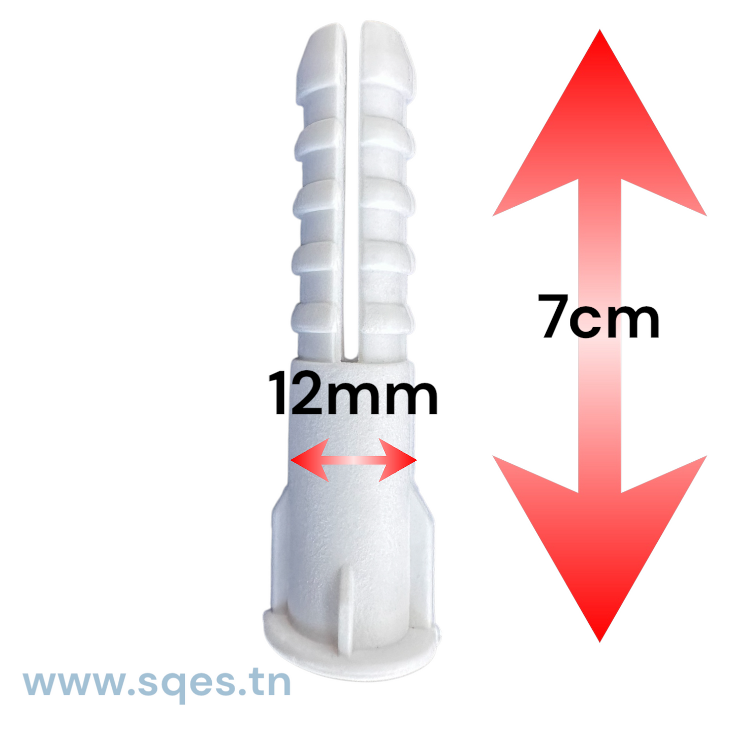 Cheville Plastique en PEHD – Résistance Maximale pour Fixations Solides 12mm
