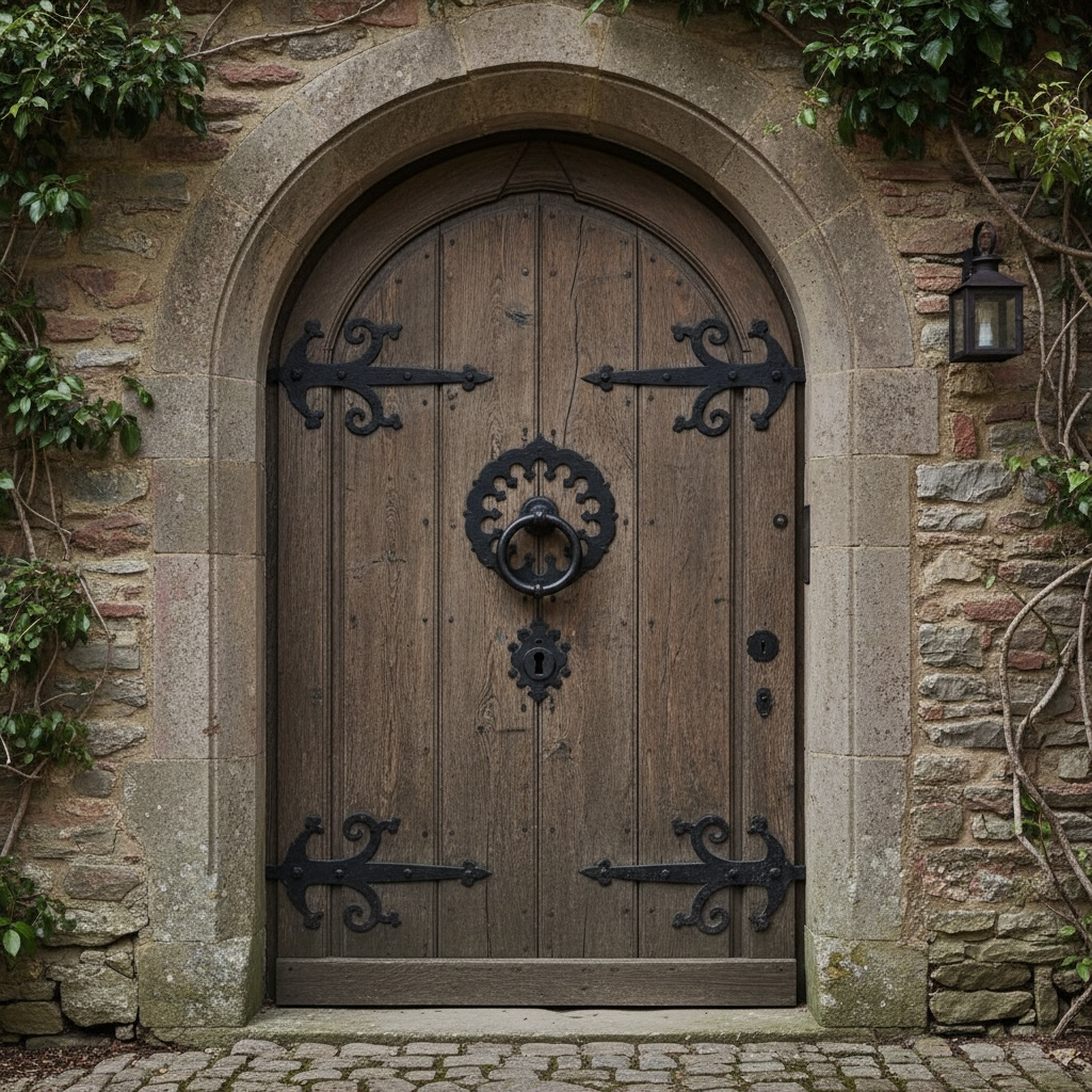 Frappe porte en laiton Noir ottoman 20cm design traditionnel antique