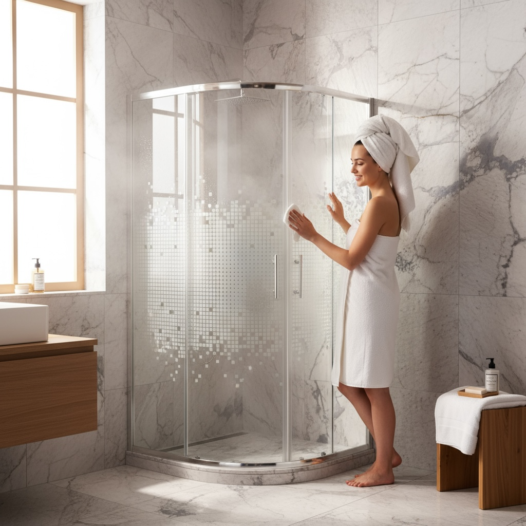 Cabine de douche rond 80/80/190 chromé