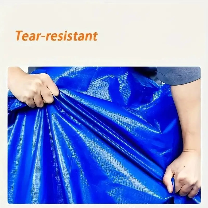Bache de protection Multiusages, bleu Imperméable avec Œillets, Pour Voitures, Bateaux, Meubles de Jardin, ,Bois, Piscines, Camping ... PVC غطاء من القماش المشمع مقاوم للماء - SQES