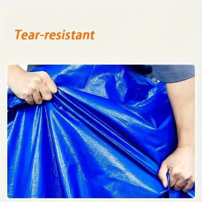 Bache de protection Multiusages, bleu Imperméable avec Œillets, Pour Voitures, Bateaux, Meubles de Jardin, ,Bois, Piscines, Camping ... PVC غطاء من القماش المشمع مقاوم للماء - SQES