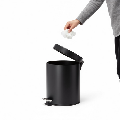 Poubelle à pédale - NOIR MAT - 3 litres