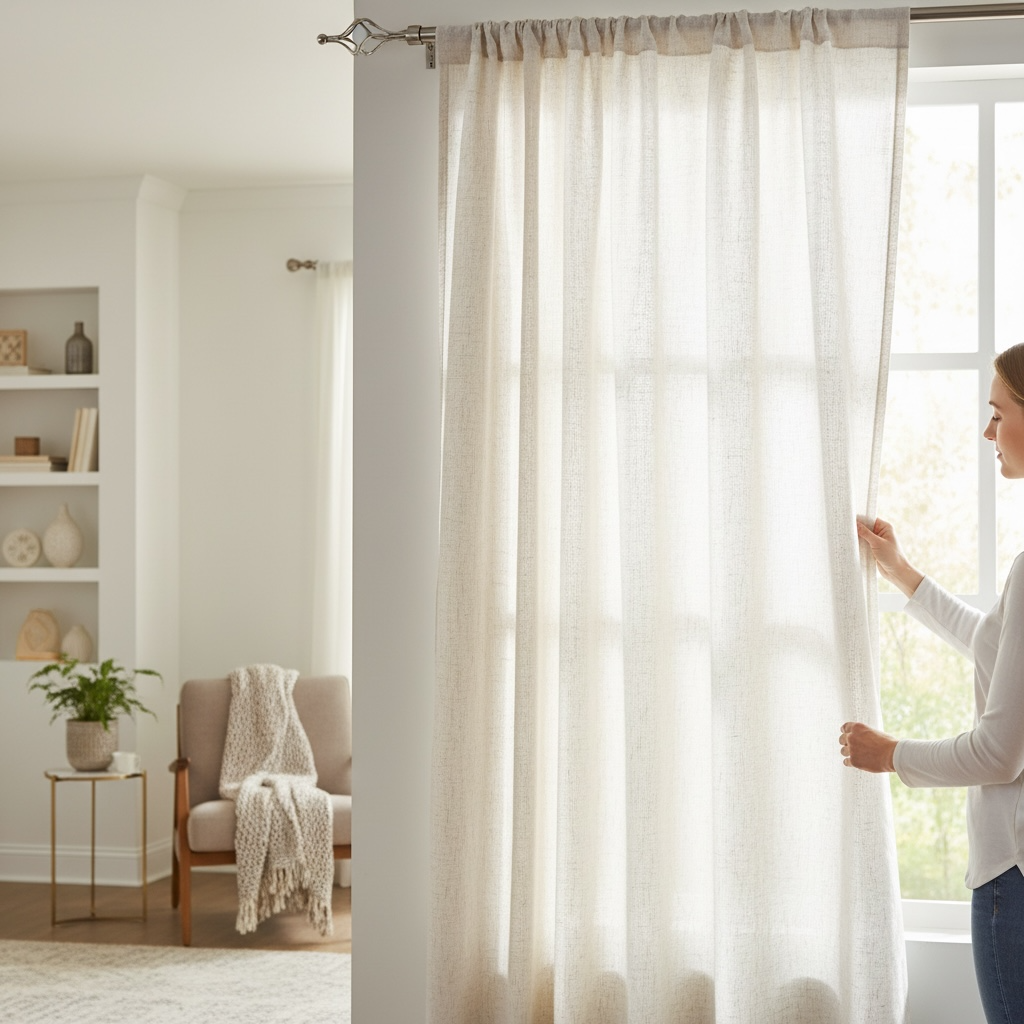 Tringle Tube à Rideau Extensible 1-2m DN28/25 Kit Complet