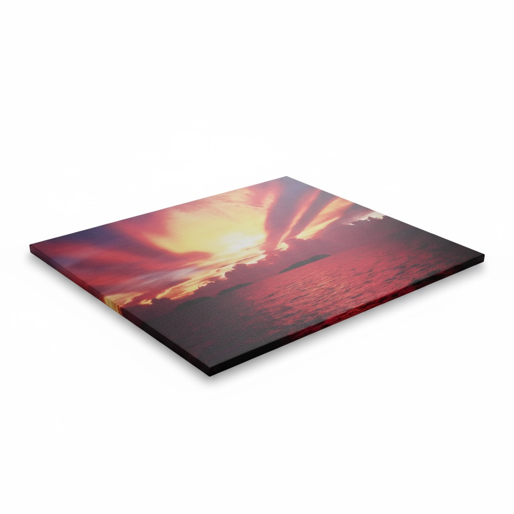 Tableau Coucher de Soleil 50x70cm Toile Textile Haute Qualité