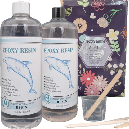 Résine Époxy Cristal - Kit de Colle AB 2x100ml Durcisseur Adhésif