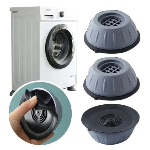 Pied Anti Vibration Machine a Laver Patins, Coussinets de Machine à Laver, Pieds de Machine à Laver, set de 4 Amortisseurs Anti-Vibrations - SQES