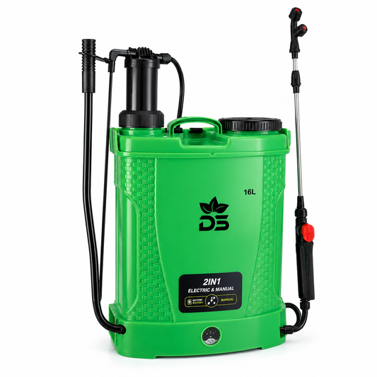 Pulvérisateur à dos 16L 2 en 1 électrique avec batterie rechargeable et pompe manuelle - SQES Tunisie