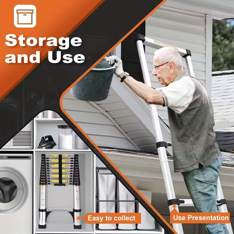 Échelle Télescopique Simple Acier Inoxydable 3m