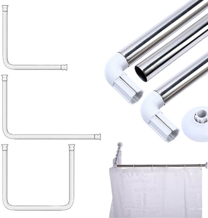 Support barre de douche extensible