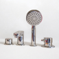 KIT ROBINETTERIE  BAIGNOIR - CHROME MEDIUM BEC - 4 TROUS ML037G