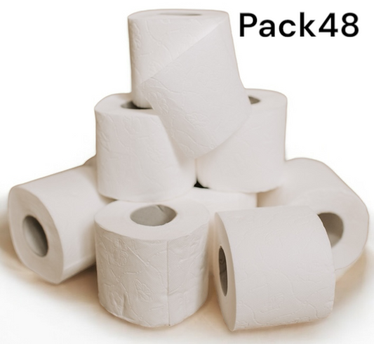 Papier Toilette Hygiénique – Lot de 48 Rouleaux