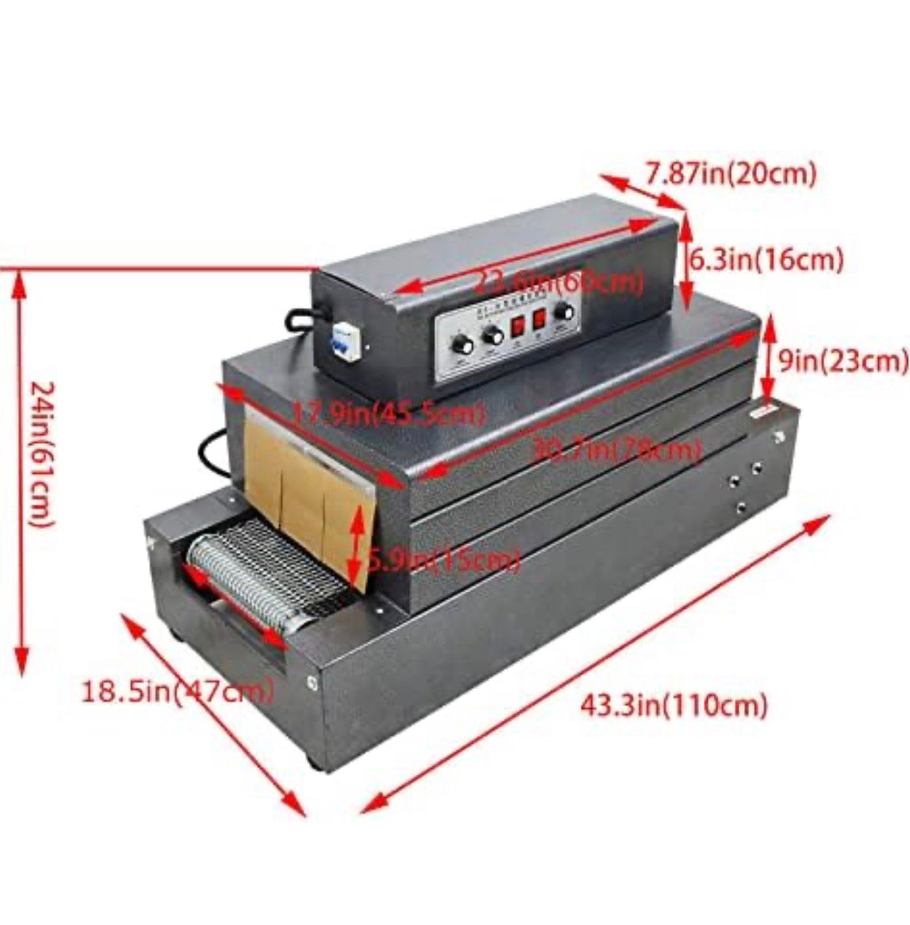 Machine d'Emballage Thermorétractable Tunnel de Rétrécissement 220V