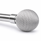 Embout boule tressé pour barre à rideau métal Argenté Ø25mm (2pcs)