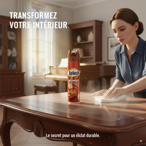 Dépoussiérant & Nettoyant Cirant Meubles Bois - Splush