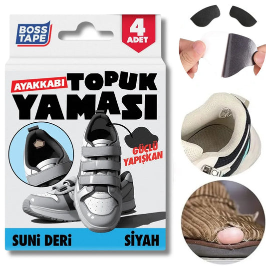 BOSS TAPE Patch NOIR de réparation de talon de chaussures (4pcs) - SQES