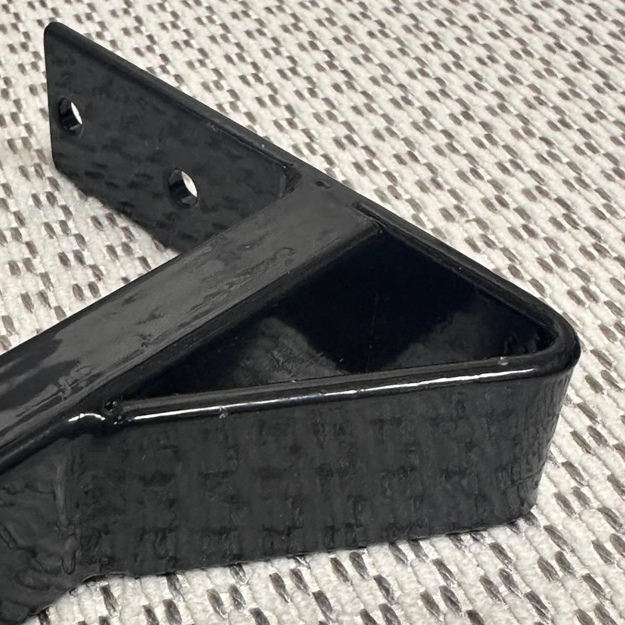 Lot de 2 Supports d'étagère robustes, Equerres muraux en tube métallique Noir - SQES