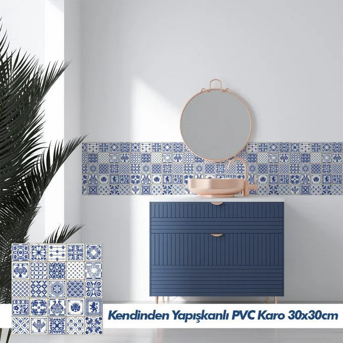 BOSS TAPE Carreau PVC Indigo 30cmx30cm - SQES