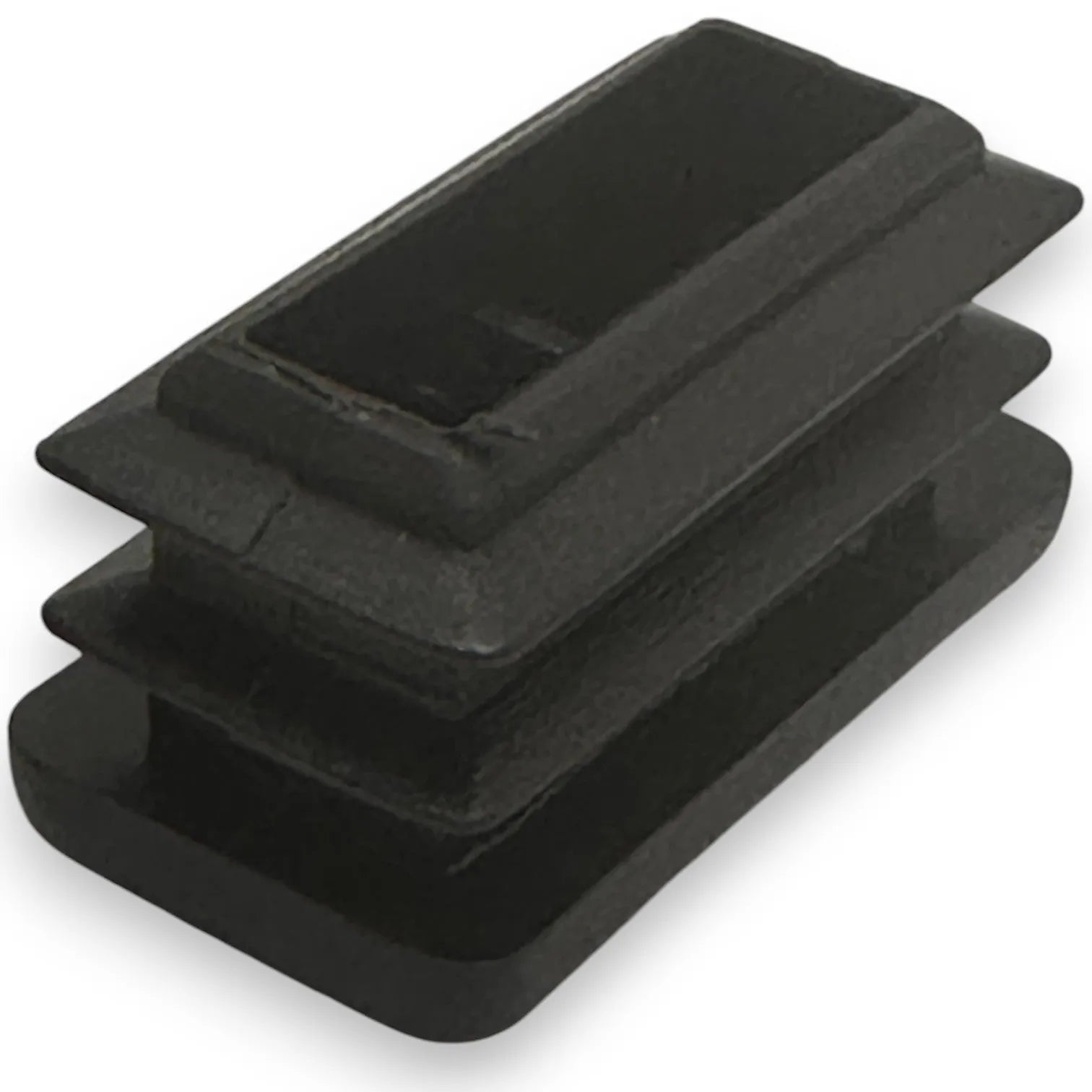 Embout Rectangulaire pour bouchon de meuble - 20 pcs 40mmx20mm NOIR - SQES