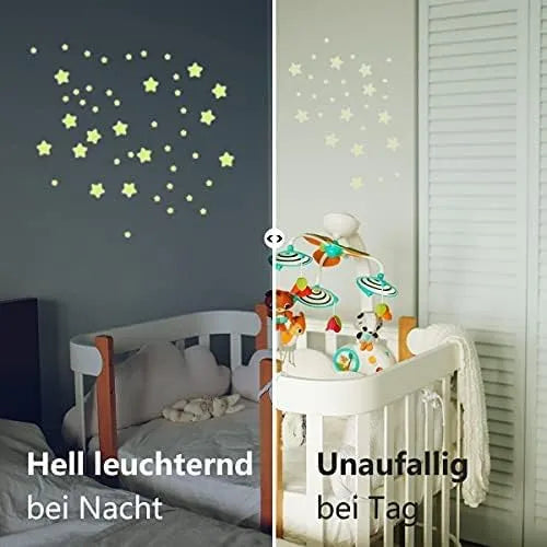 Etoiles lumineux fluorescent - Étoiles phosphorescentes - 36 autocollantes - SQES