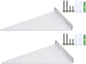 Lot de 2 Support d'étagère triangulaires en acier Blanc - SQES