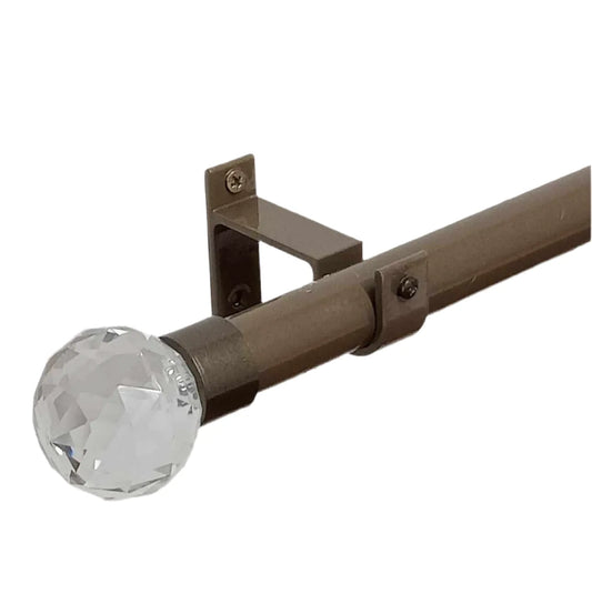 Tringle à rideau avec embouts cristal Bronze - Mhirsi - SQES