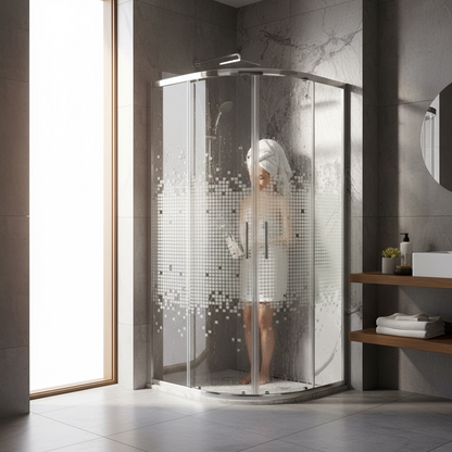 Cabine de douche rond 80/80/190 chromé