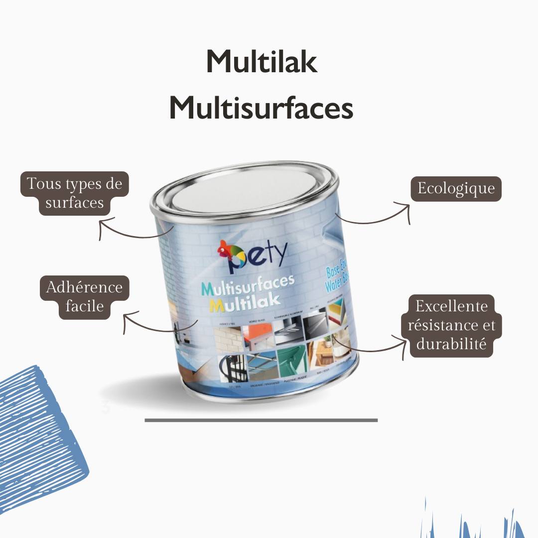 Multisurfaces Multilak – Peinture Faience - PETY - 750ml