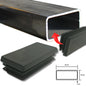 Embout Rectangulaire pour bouchon de meuble - 10 pcs 80mmx40mm NOIR - SQES