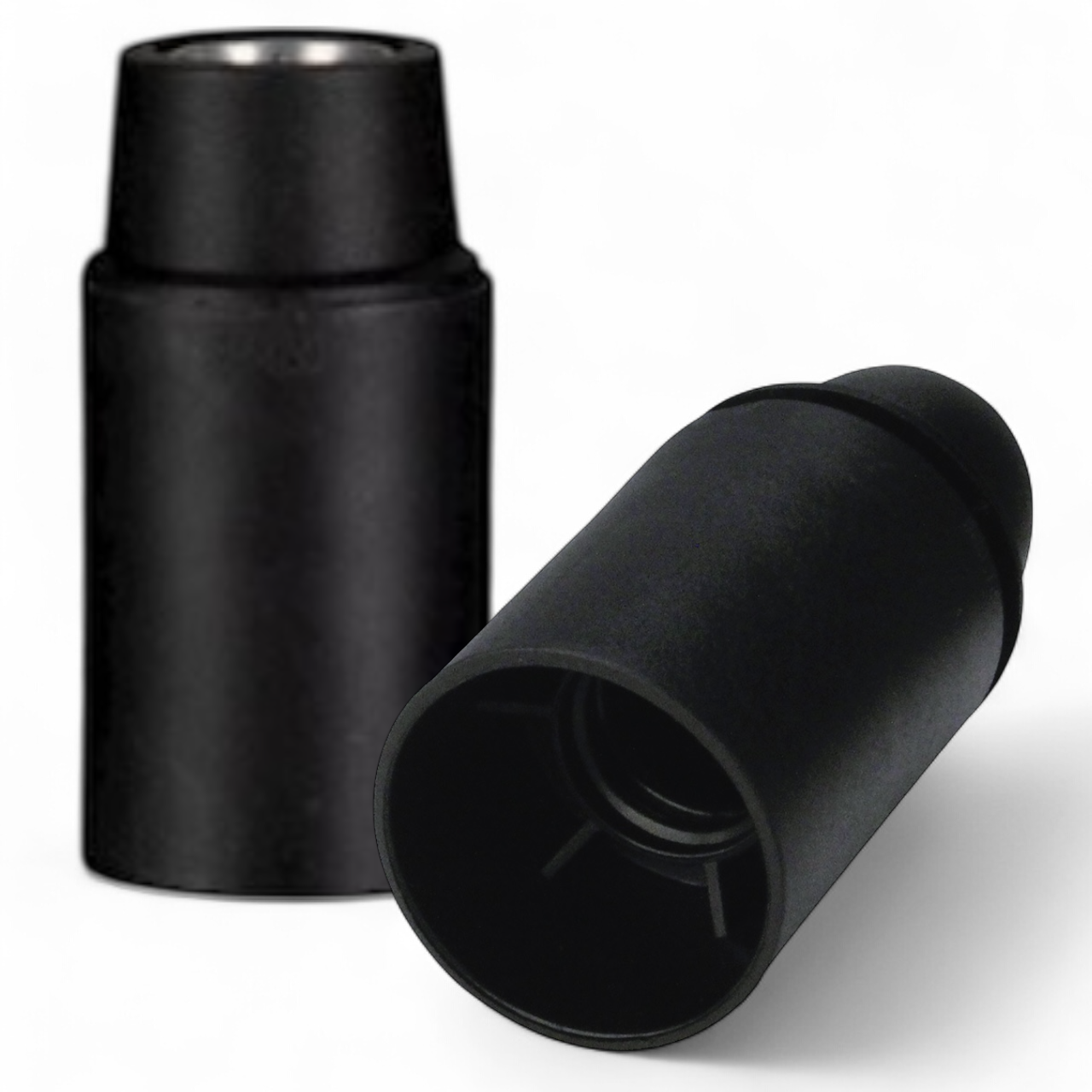 Douille Lisse E14 Noire - Support Ampoule Petit Culot