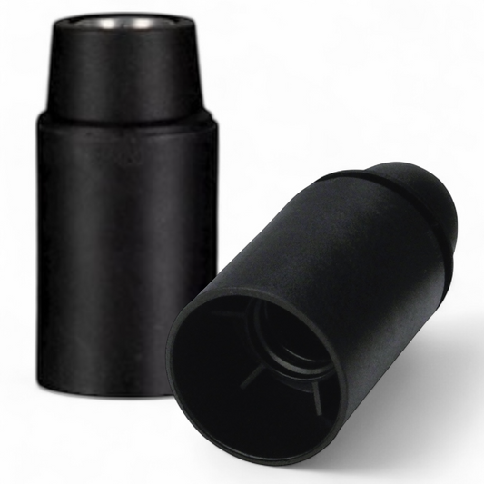 Douille Lisse E14 Noire - Support Ampoule Petit Culot