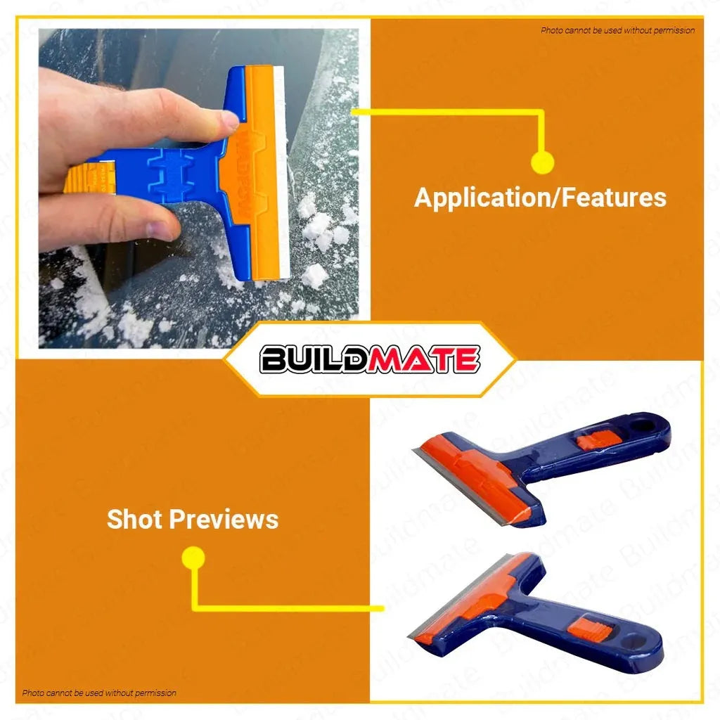 Grattoir vitre et carreau - 10cm + 3 lames gratuits - SQES