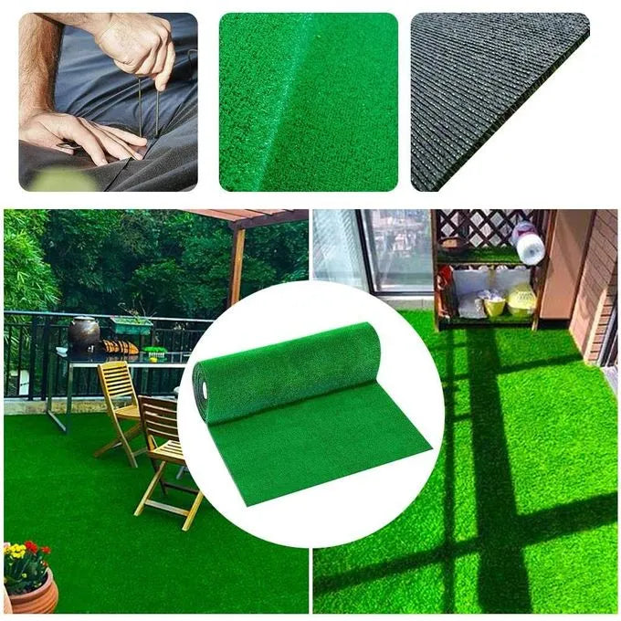 Gazon Artificiel 10mm - Pelouse Synthétique - Rouleau faux herbes Intérieur et Extérieur - SQES