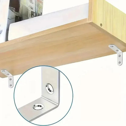 Equerres d'angle en acier Galvanisée en forme de L 80mmx80mm avec Vis - SQES
